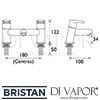 Bristan Orta Bath Filler Dimensions